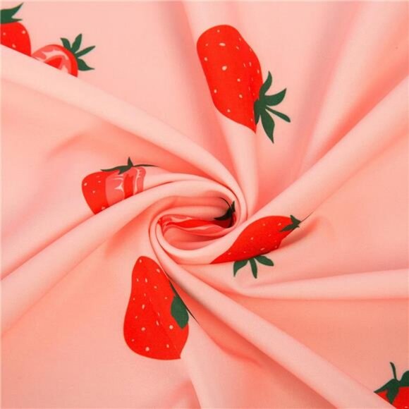 Women's High Waist A-Line Skirt Strawberry - Picture 5 of 5